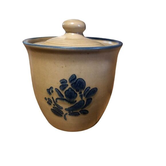 Vintage Phaltzgraff 509 Folk Art Stoneware Sugar Canister Lid 1 1/2 Qt - Picture 1 of 3